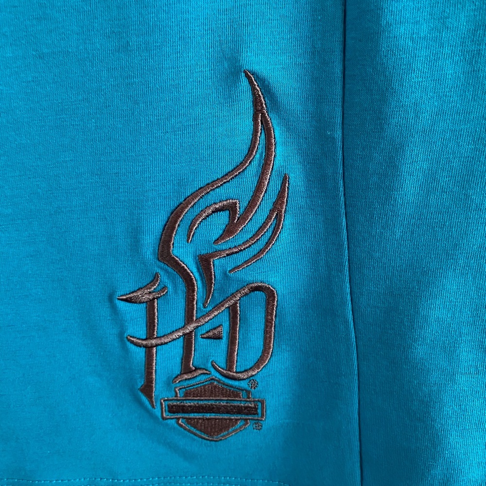 Brand new cotton with spandex key hole Harley Davidson T- shirt.